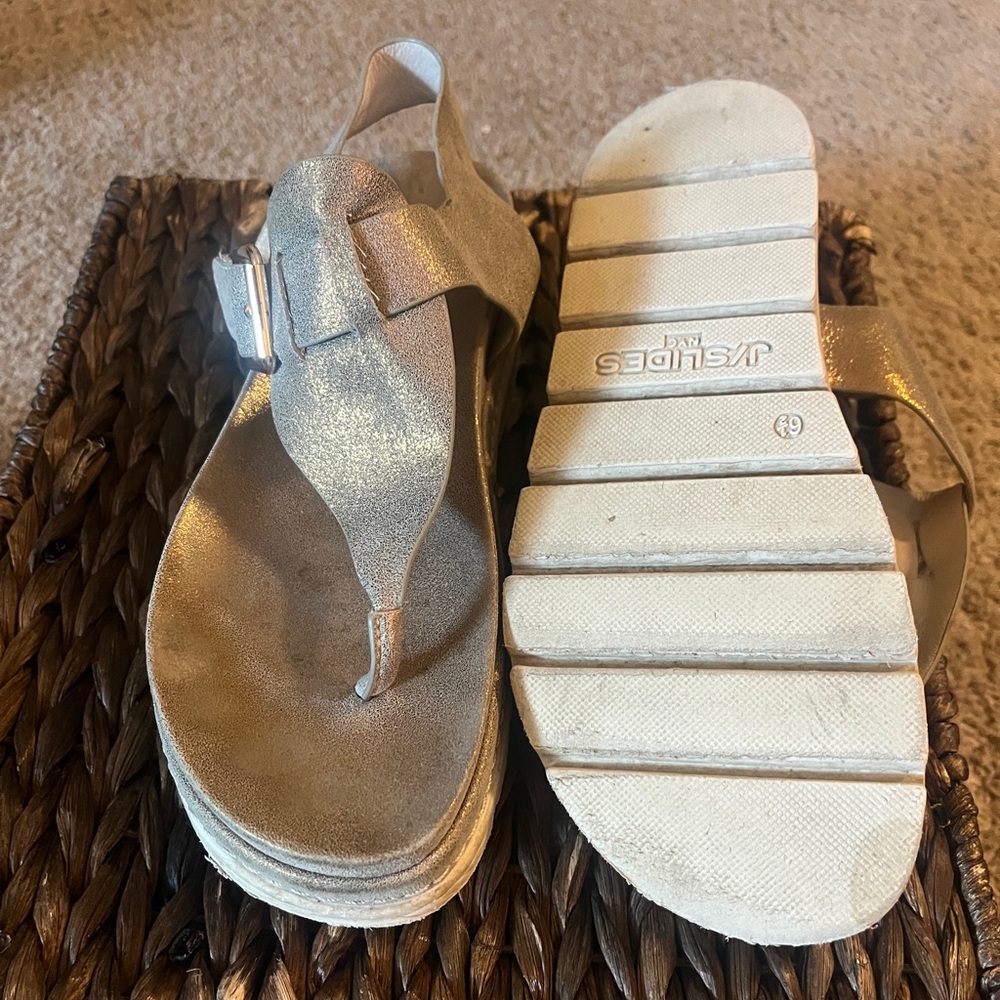 J Slides champagne gold Sandals